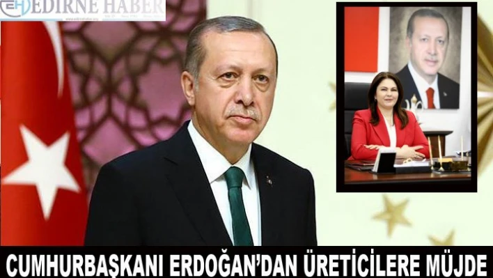 Cumhurbaşkanı Erdoğan'dan üreticilere müjde