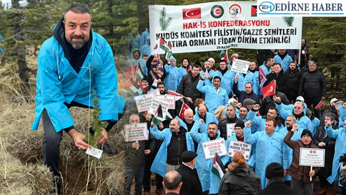 Filistin Halkıyla Uluslararası Dayanışma Günü kapsamında fidan dikimi yapıldı