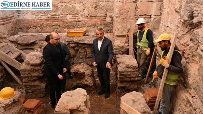 Gazi Mihal Hamamı'nda restorasyon çalışmaları devam ediyor