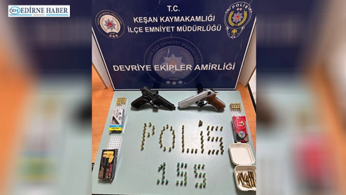 Gece denetiminde silah yakalandı