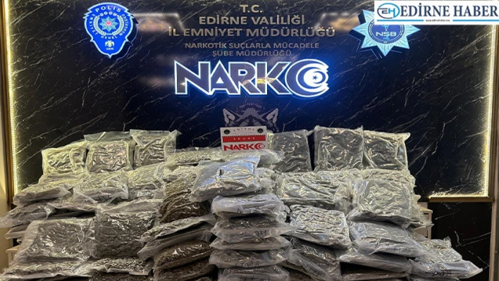 Hamzabeyli'de bir tırda 115 kilo Skunk ele geçirildi