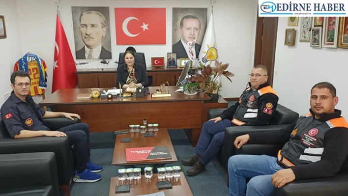 İba, Edirne'de Mahalle Afet Gönüllüleri Acil Müdahale Ekibiyle görüştü