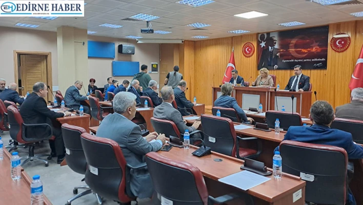 İl Genel Meclisi Toplantı başlıkları Enez'in İmar Sorunları ve TMO Alımları