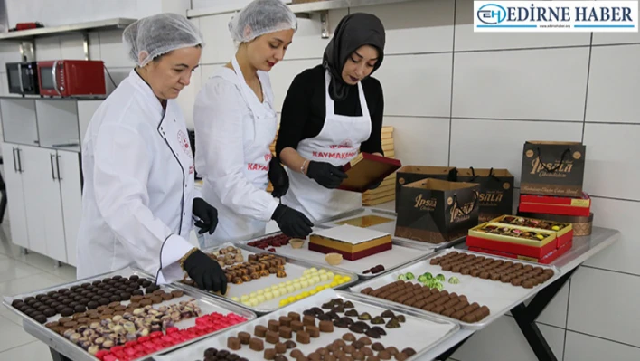 Kadın eliyle üretilen çikolatalar sınırı aştı