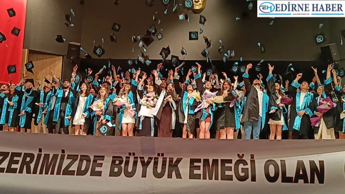 Kep atarak mezuniyet heyecanı yaşadılar