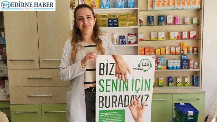 Keşan'da eczacılardan Yeşilay'a destek
