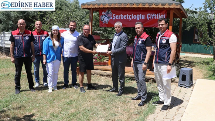 Keşan Mecidiye'de iki yeni ari işletme sertifikasını aldı!
