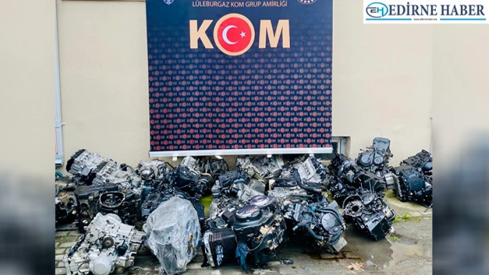 Kırklareli'nde gümrük kaçağı motor bloku sattığı iddiasıyla 4 şüpheli yakalandı