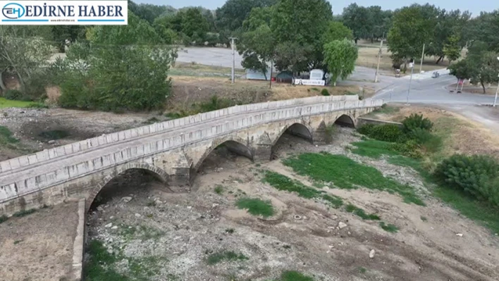 Kuraklık alarmı: Tunca Nehri'nin bazı bölümlerinde su akmıyor
