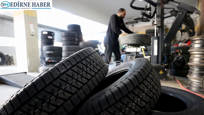 Lastikçilerde 'kış lastiği' mesaisi
