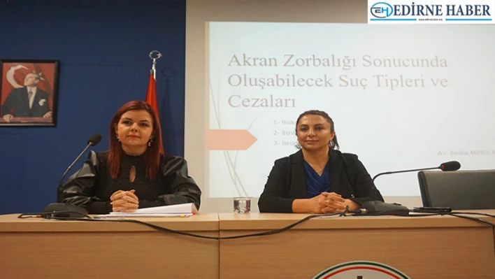 Lise öğrencilerine 'Akran Zorbalığı' Eğitimi