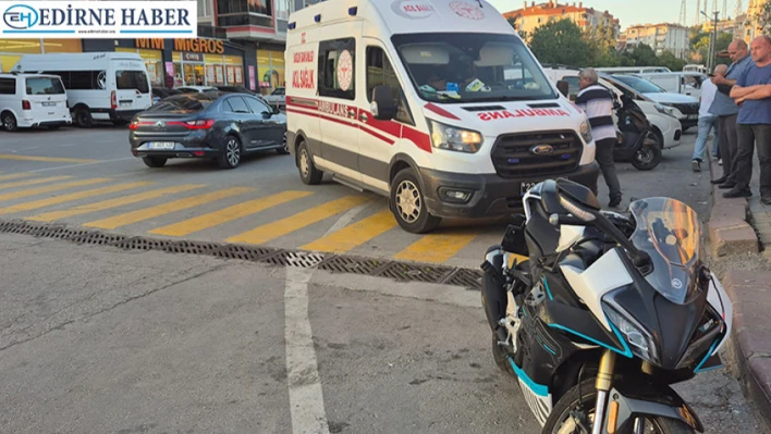 Motosiklet sürücüsü yaralandı