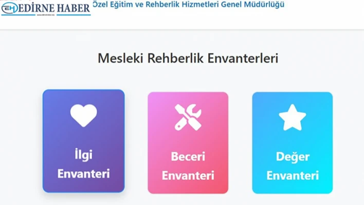 Ortaokul ve liselilere mesleki envanter desteği