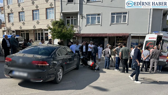 Otomobille çarpışan motosikletin sürücüsü yaralandı