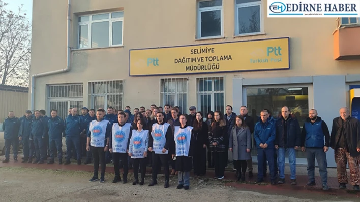 PTT çalışanları meslektaşlarının silahla öldürülmesini protesto etti