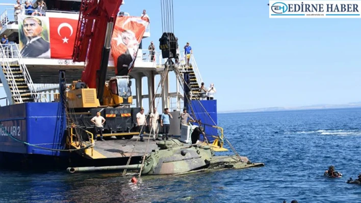 Saros Körfezi'ne 45 tonluk tank batırıldı