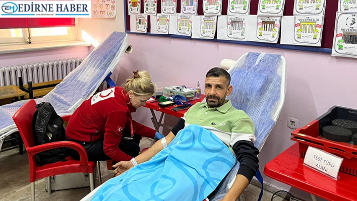 Şehit Asım İlkokulu'nda kan bağışına yoğun katılım