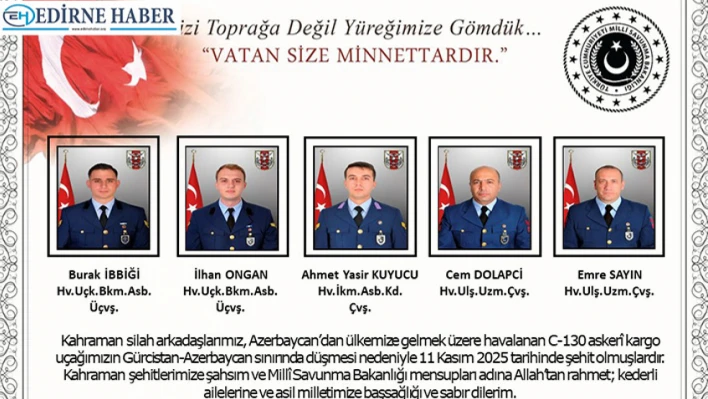 Şehit olan askerlerimizin isimleri