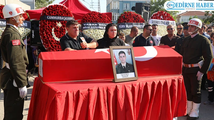 Şehit Üsteğmen Özsu memleketi Edirne'de son yolculuğuna uğurlandı