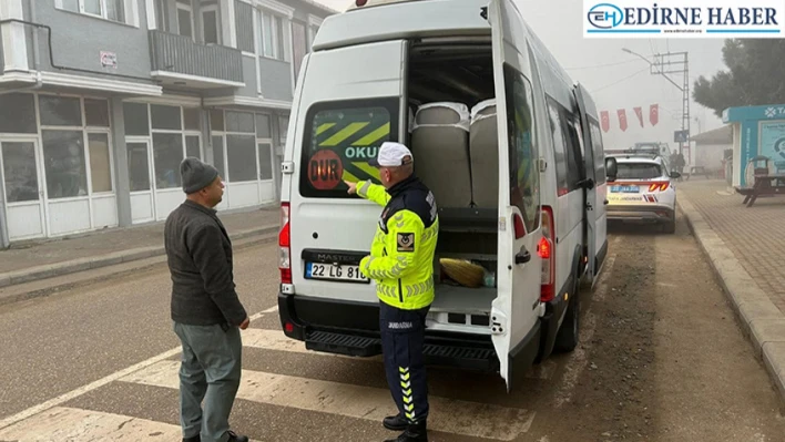 Servis araçları denetlendi