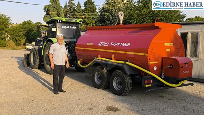 Su tankeriyle 'yangın nöbeti' tutuyor