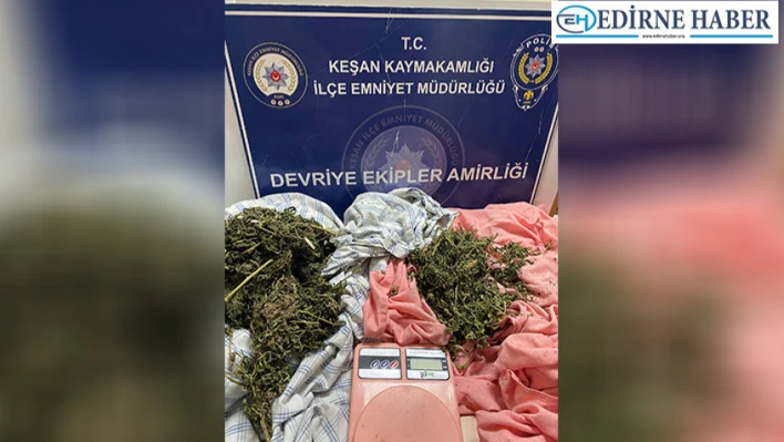 Şüpheli şahsın üzerinde 695,80 gram uyuşturucu madde bulundu