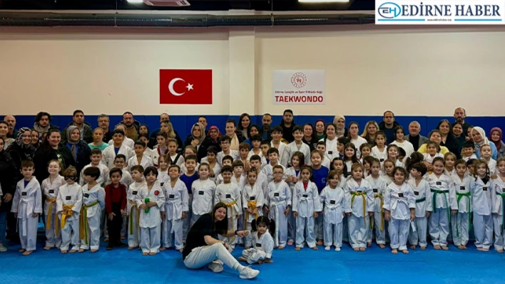 Taekwondo kuşak sınavı gerçekleşti