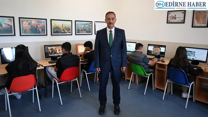 Tapu ve Kadastro Edirne Bölge Müdürlüğü okullara bilişim sınıfı kazandırıyor