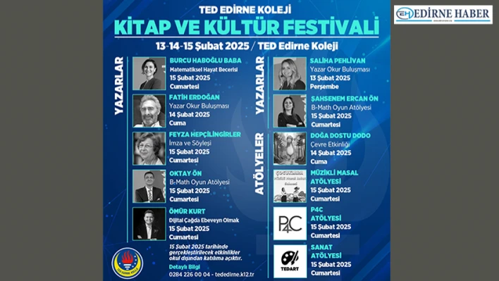 TED Edirne Koleji Kitap ve Kültür Festivali Başlıyor!