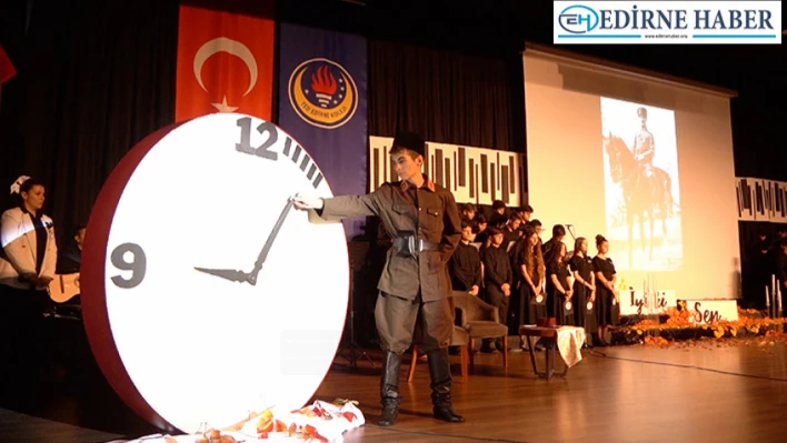 TED Edirne Koleji öğrencileri Ulu Önder Atatürk'ü andı