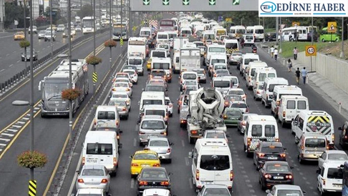 Trakya'da motorlu kara taşıtı sayısı 626 bin 27'ye ulaştı