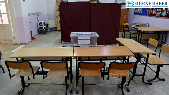 Trakya'da oy kullanılacak okullarda hazırlıklar tamamlandı