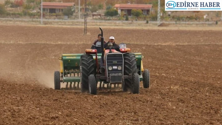 Trakya'da üreticiler yağışların ardından buğday ekimi için tarlalarını hazırlamaya başladı