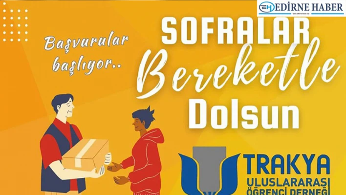 Trakya Uluslararası öğrenci derneği'nden gıda kolisi desteği