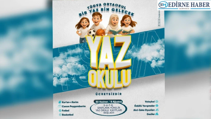TÜGVA'dan ortaokul öğrencilerine yaz okulu