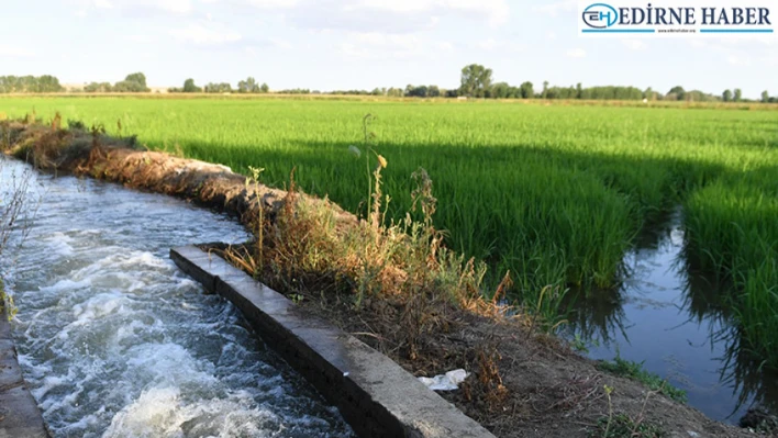 Tunca Nehri'nden su alamayan üreticiler için kuyular açıldı