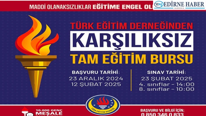 Türk Eğitim Derneği'nden Karşılıksız Eğitim Fırsatı!