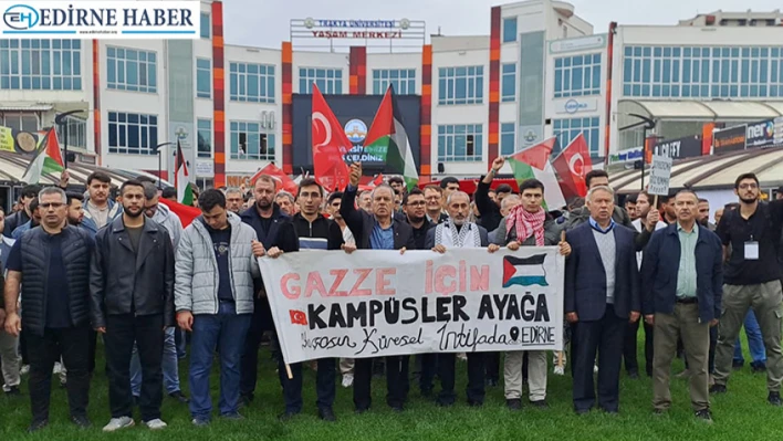 Üniversite gençliği Gazze için sokaktaydı