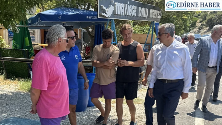 Vali Sezer, İbrice Limanı'nda incelemelerde bulundu