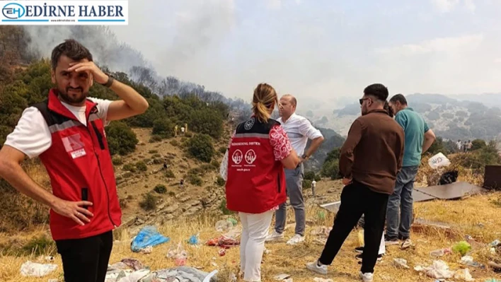 Yangın bölgesinde moral desteği