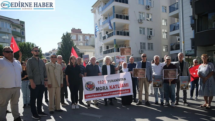 Yunanistan'ın Edirne Konsolosluğu önüne siyah çelenk bırakıldı