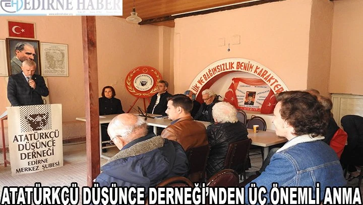 Atatürkçü Düşünce Derneği'nden üç önemli anma