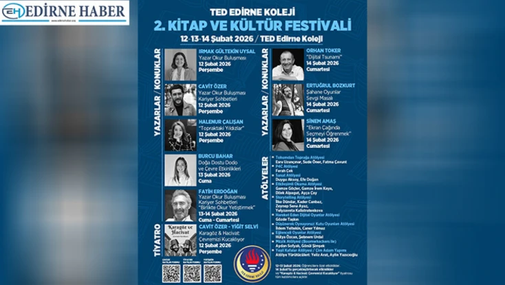 TED Edirne Koleji’nde kitap ve kültür şöleni başlıyor