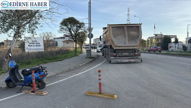 Tırla motosiklet çarpıştı, 1 kişi yaralandı