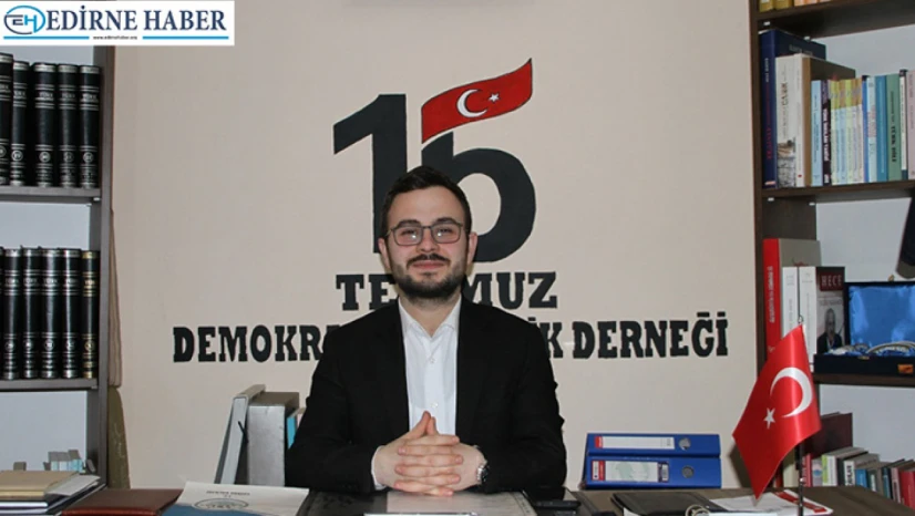Edirne 15 Temmuz Derneği Başkanı Veysel Güner'den Miraç Kandili mesajı