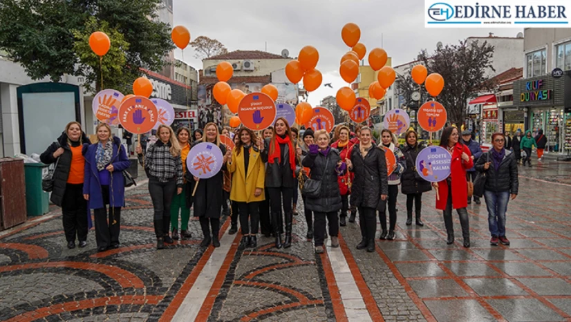 Edirne'de 'Şiddetsiz Adımlar Yürüyüşü' düzenlendi