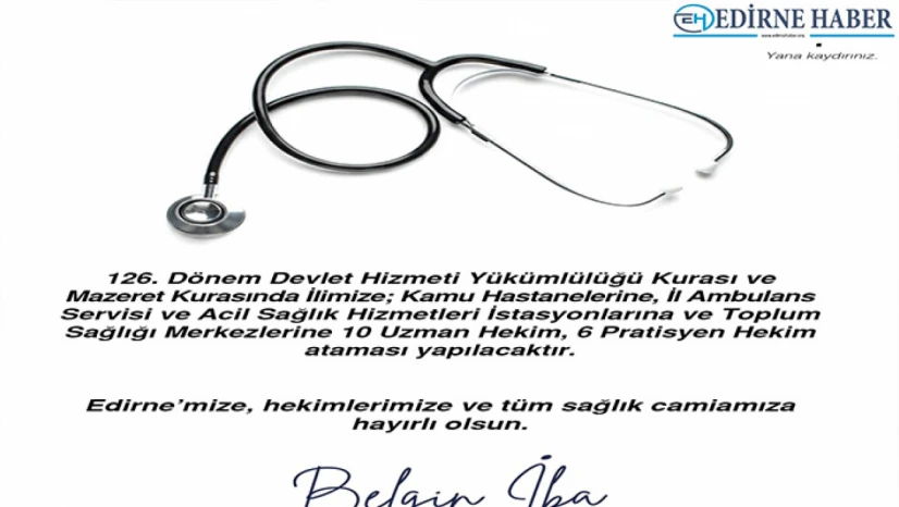 İba'dan kente 16 yeni hekim müjdesi