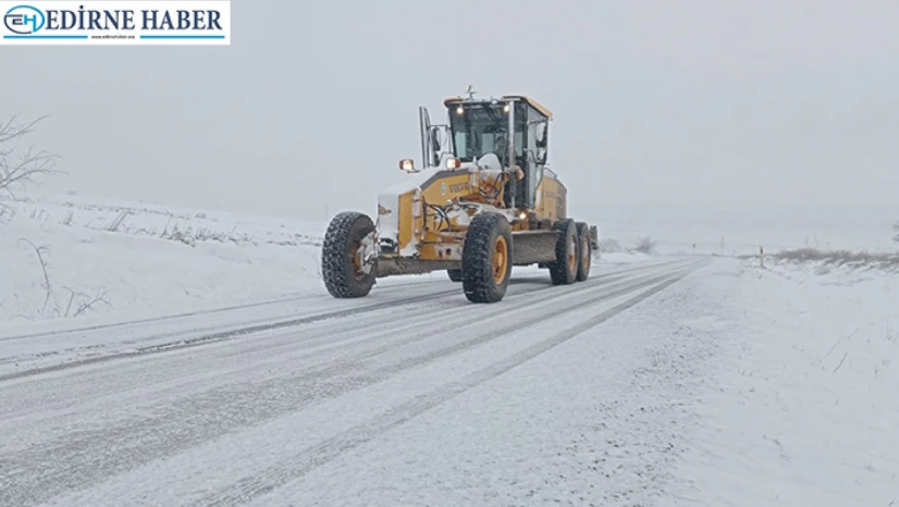 Kar Edirne'yi beyaza bürüdü, İl Özel İdaresi teyakkuzda
