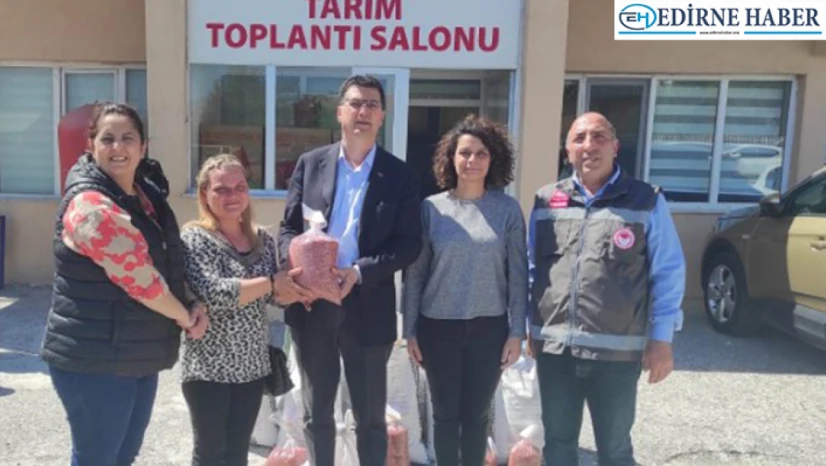 Kırklareli'nde çiftçilere sorgum otu tohumu dağıtıldı