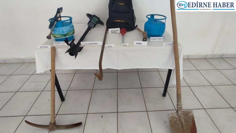 Kırklareli'nde kaçak kazı yaptığı iddiasıyla 7 şüpheli yakalandı